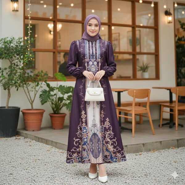 Arabia Dress Maroon