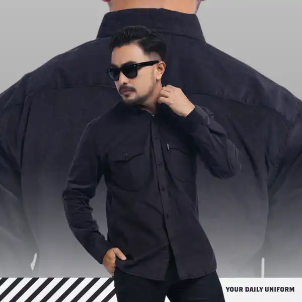 DGM Fashion Kemeja Pria Corduroy Panjang