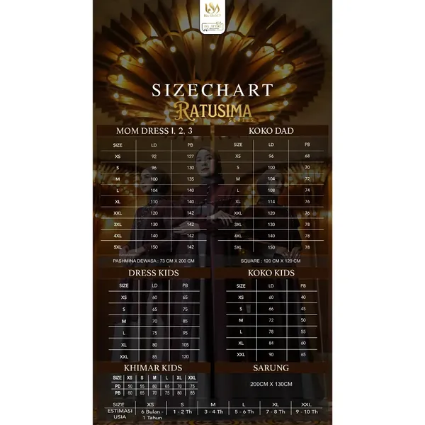 ISA ATTIRE Sarimbit Ratusima Koko Dewasa Panjang