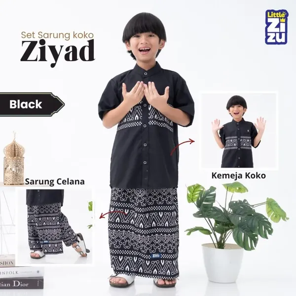Little Zizu Set Sarung Koko Ziyad Detail