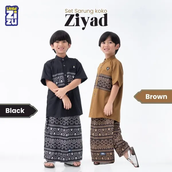 Little Zizu Set Sarung Koko Ziyad Black